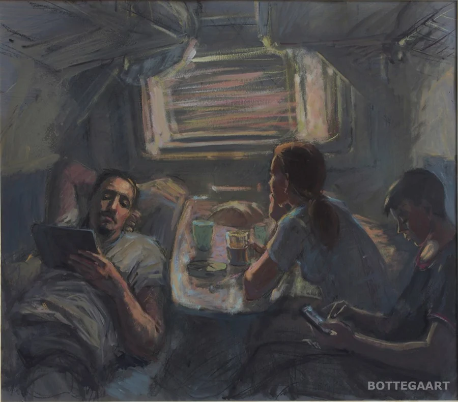092 скорый. картон/темпера, 92х105, 2017